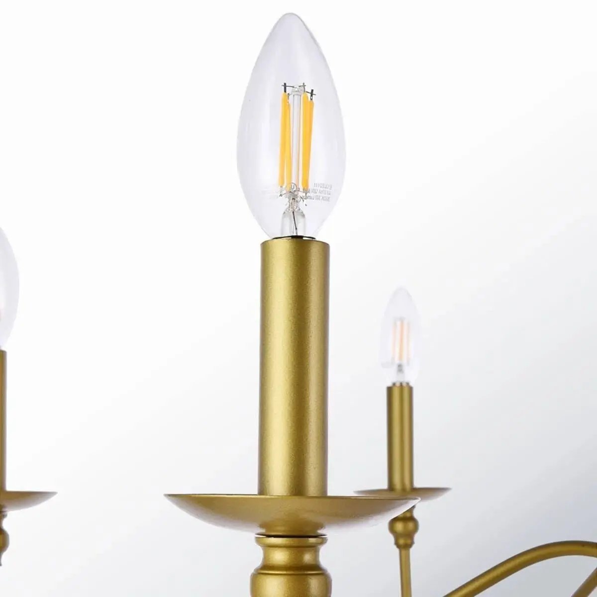 30-inch 6-Light Dimmable Traditional Chandelier Brass Finish-1