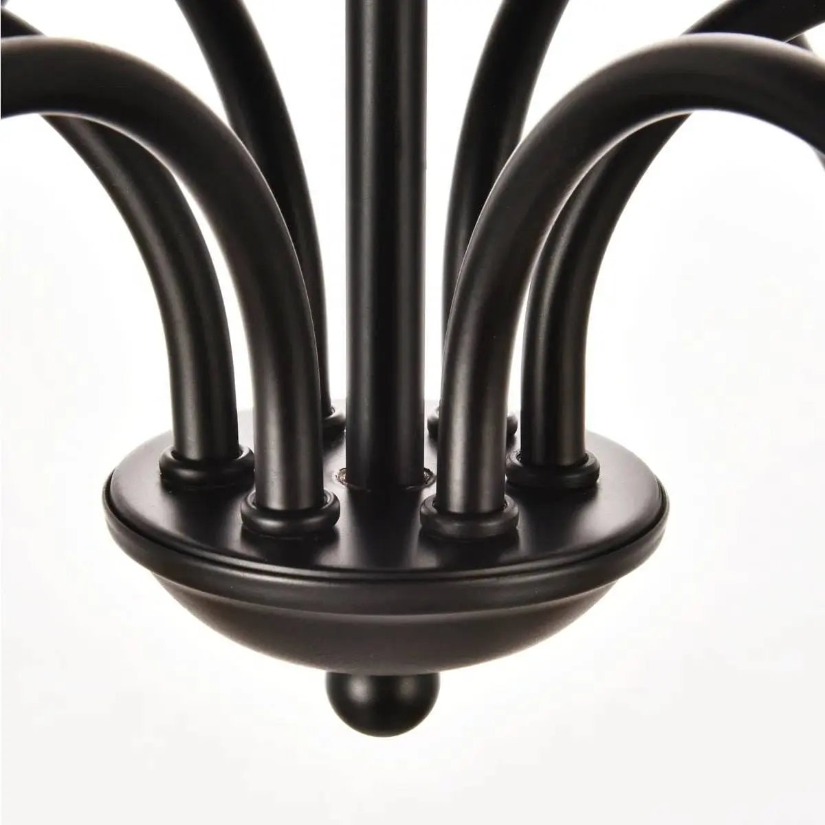 42-inch Traditional 6-Light Dimmable Matte Black Chandelier-1