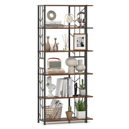Bookshelf with decorative items on a white background