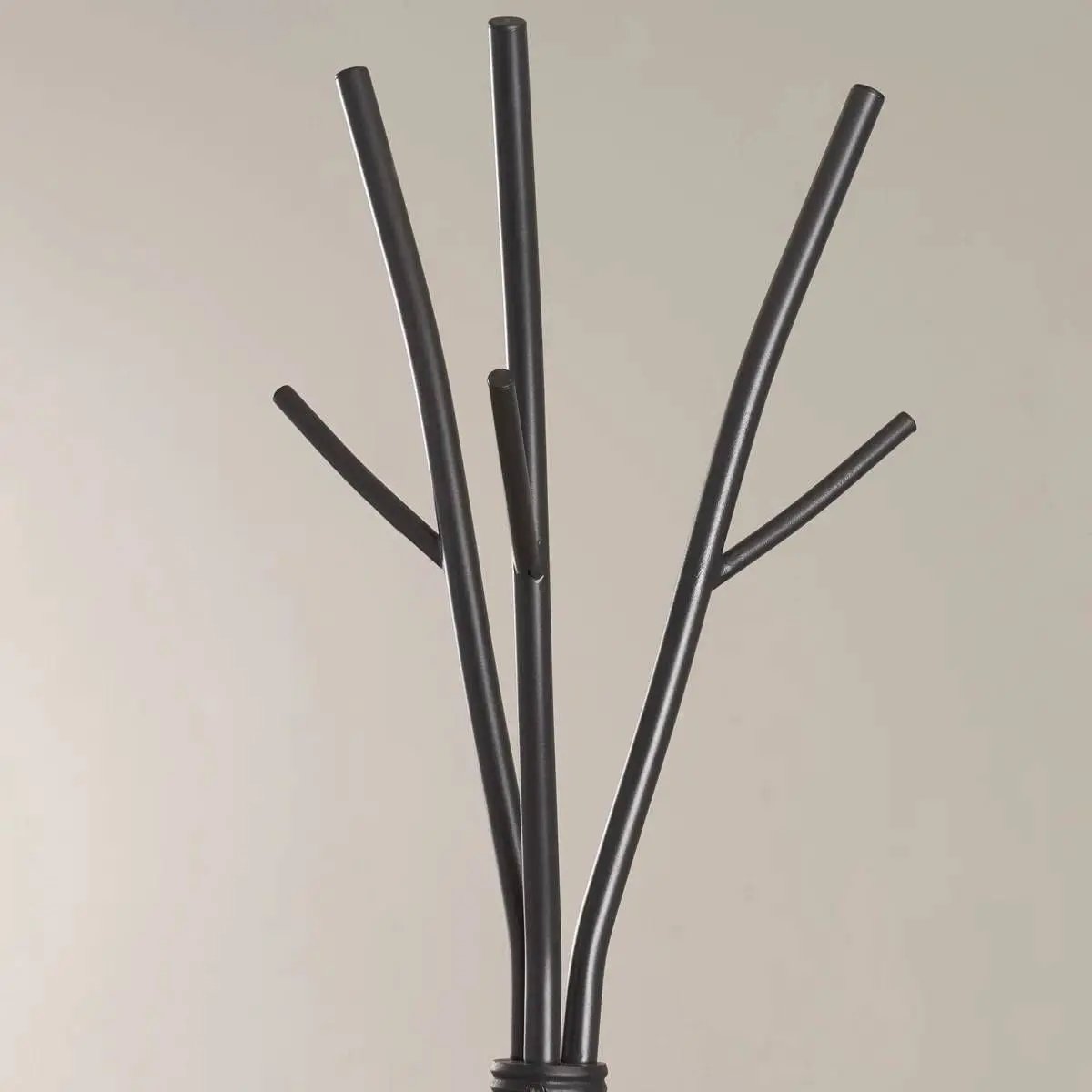 74-inch Black Metal Freestanding Coat Rack Hall Tree Umbrella Stand-1