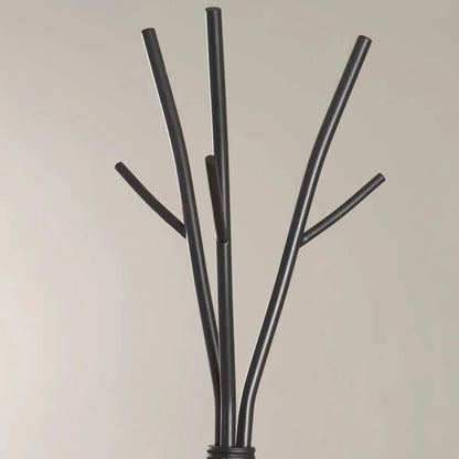 74-inch Black Metal Freestanding Coat Rack Hall Tree Umbrella Stand-1