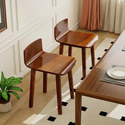 Wood Dining Chair Set of 2 Farmhouse Kitchen Armless Side Chairs-0